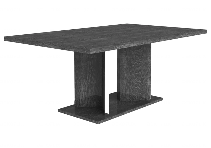 Table à manger extensible bouleau gris laqué - Sarah