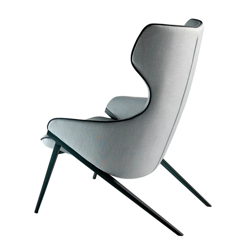 Fauteuil rembourré en tissu gris avec bords noirs modèle 5009 Angel Cerdá
