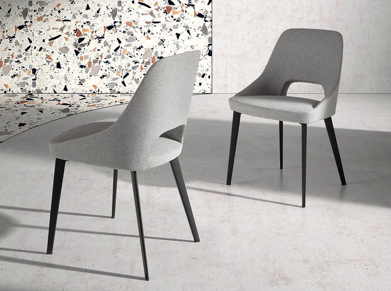Chaise de salle à manger design en tissu – Angel Cerdá 4101
