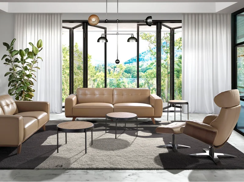 Fauteuil pivotant sable Angel Cerda