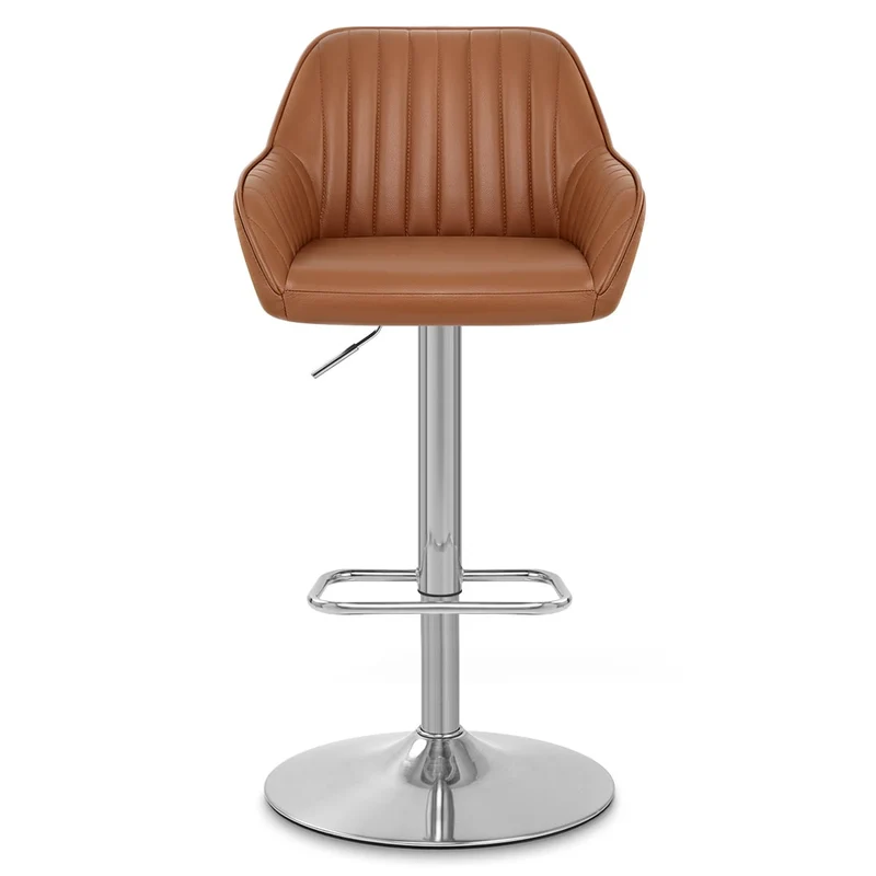 Tabouret de Bar Cuir Véritable - Tokyo Marron