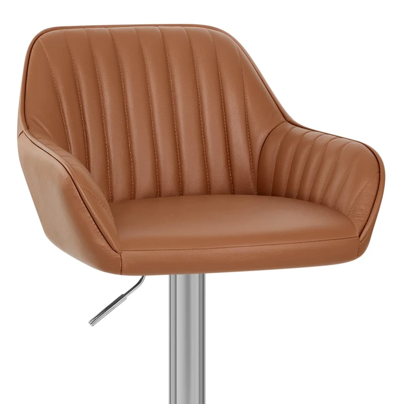 Tabouret de Bar Cuir Véritable - Tokyo Marron