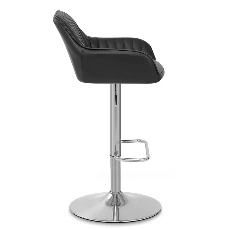 Tabouret de Bar Cuir Véritable - Tokyo Noir