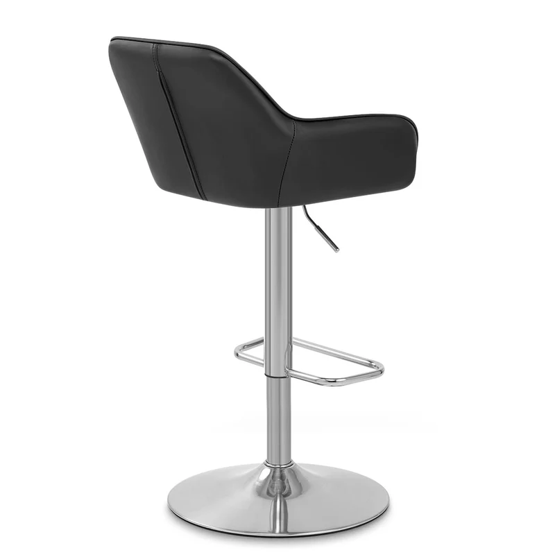 Tabouret de Bar Cuir Véritable - Tokyo Noir