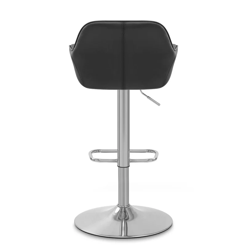 Tabouret de Bar Cuir Véritable - Tokyo Noir