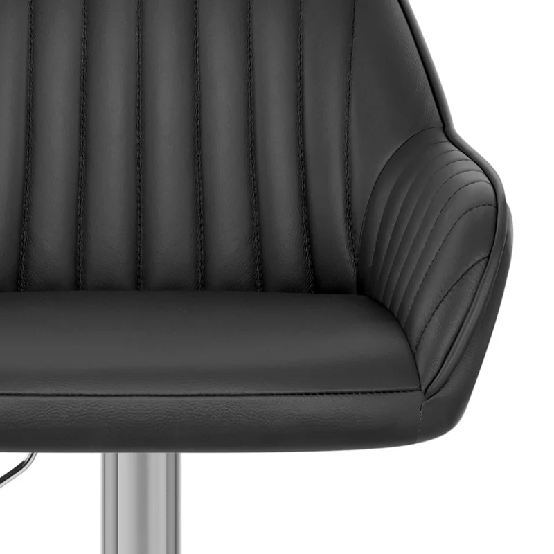 Tabouret de Bar Cuir Véritable - Tokyo Noir