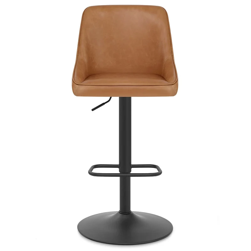 Tabouret Cuir Véritable - Canberra Marron