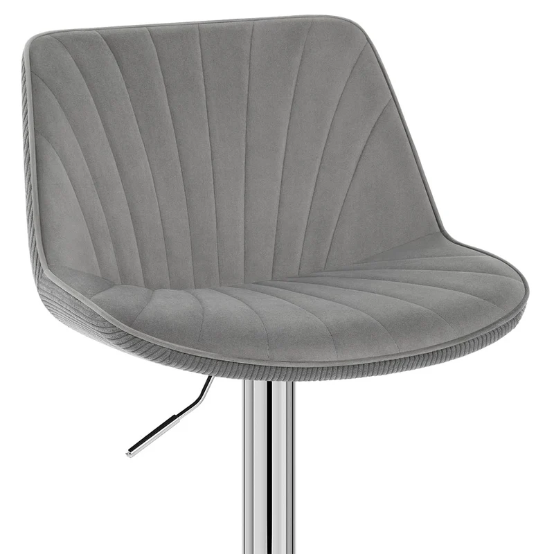 Chaise de Bar Velours - Summer Gris