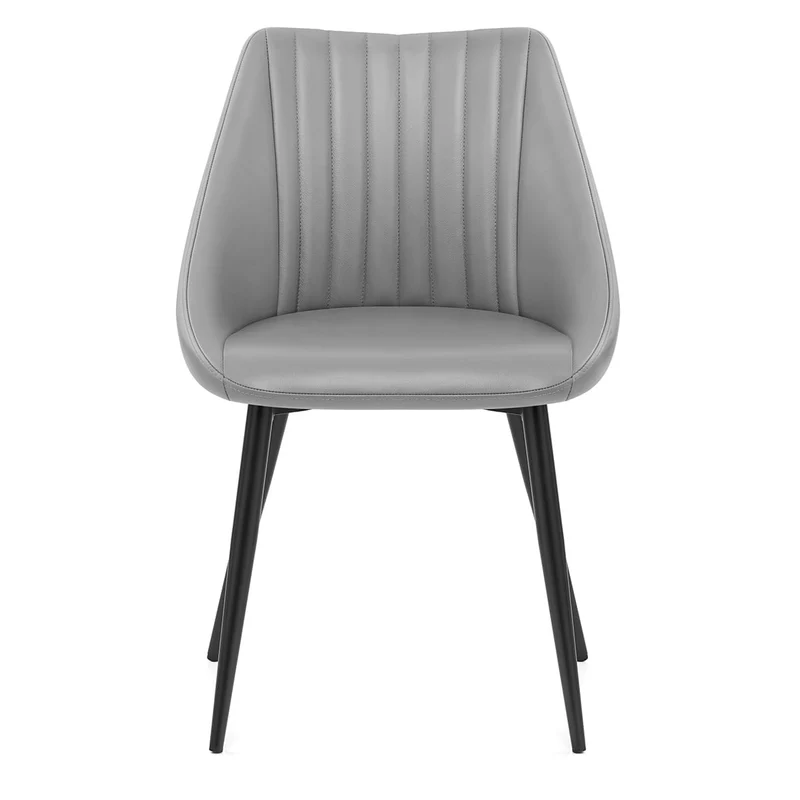 Chaise Cuir Véritable - Strata Gris