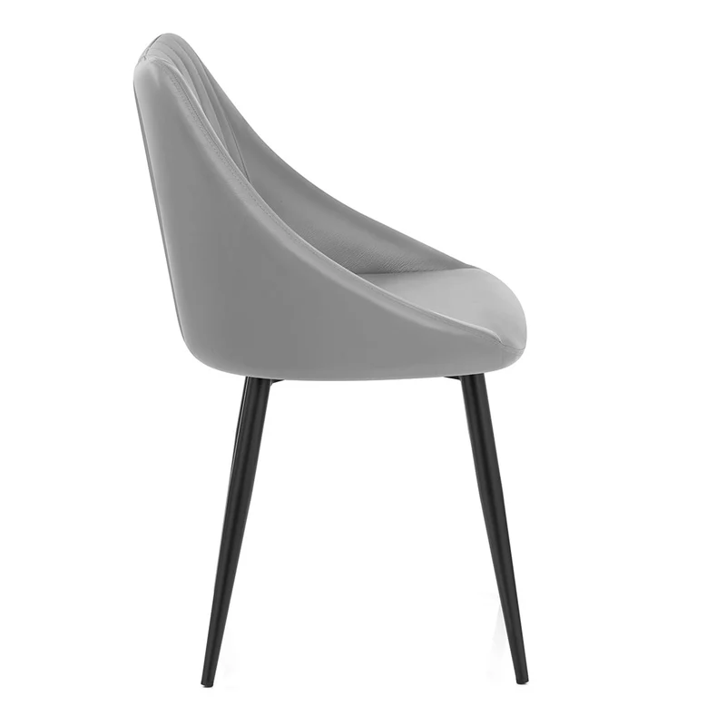 Chaise Cuir Véritable - Strata Gris