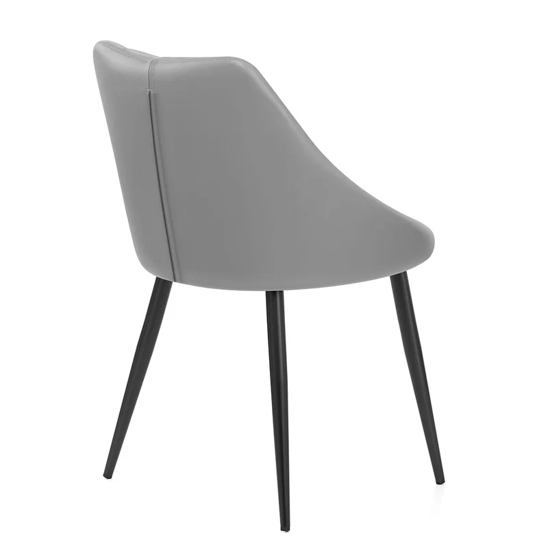 Chaise Cuir Véritable - Strata Gris