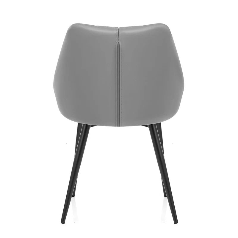 Chaise Cuir Véritable - Strata Gris