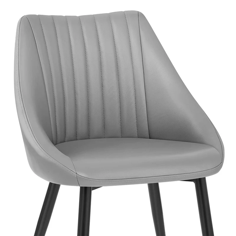 Chaise Cuir Véritable - Strata Gris