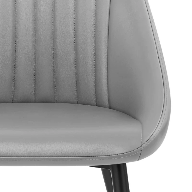 Chaise Cuir Véritable - Strata Gris