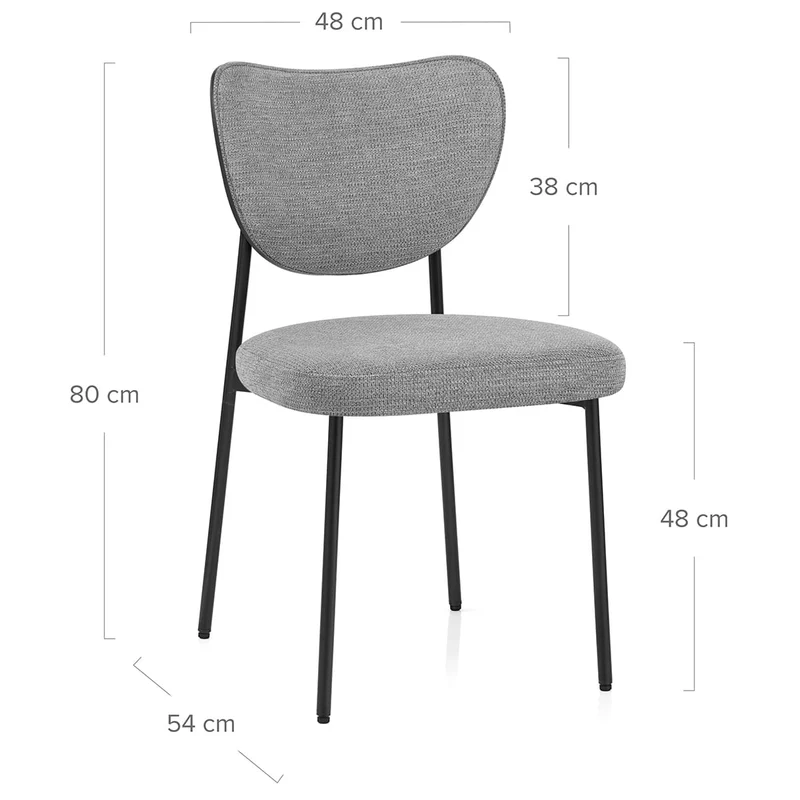Chaise Tissu - Tosca Gris