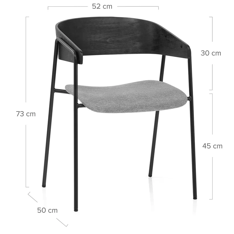 Chaise Tissu - Lauren Gris