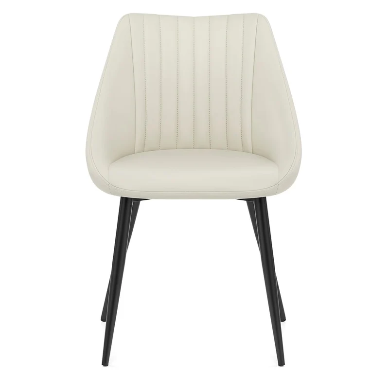 Chaise Cuir Véritable - Strata Crème