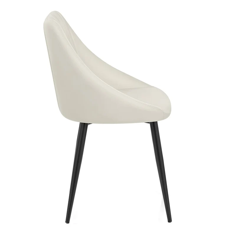 Chaise Cuir Véritable - Strata Crème