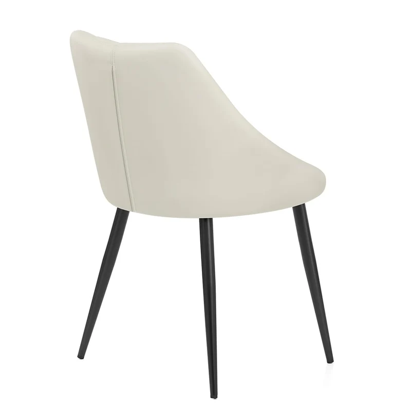 Chaise Cuir Véritable - Strata Crème