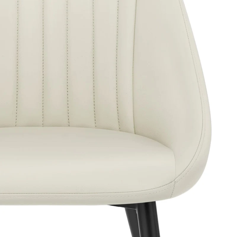Chaise Cuir Véritable - Strata Crème