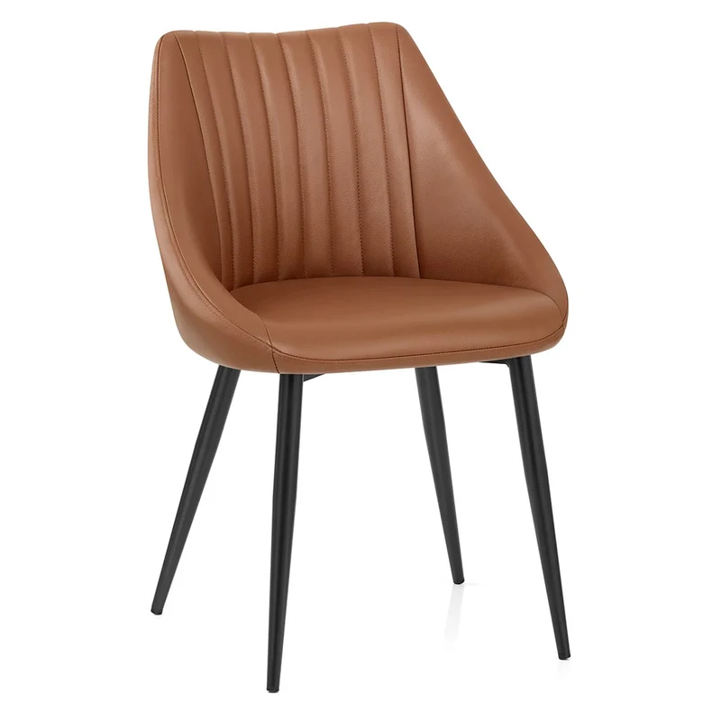 Chaise Cuir Véritable - Strata Marron