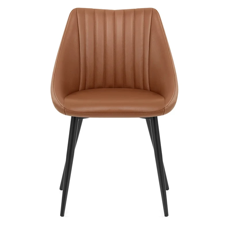 Chaise Cuir Véritable - Strata Marron