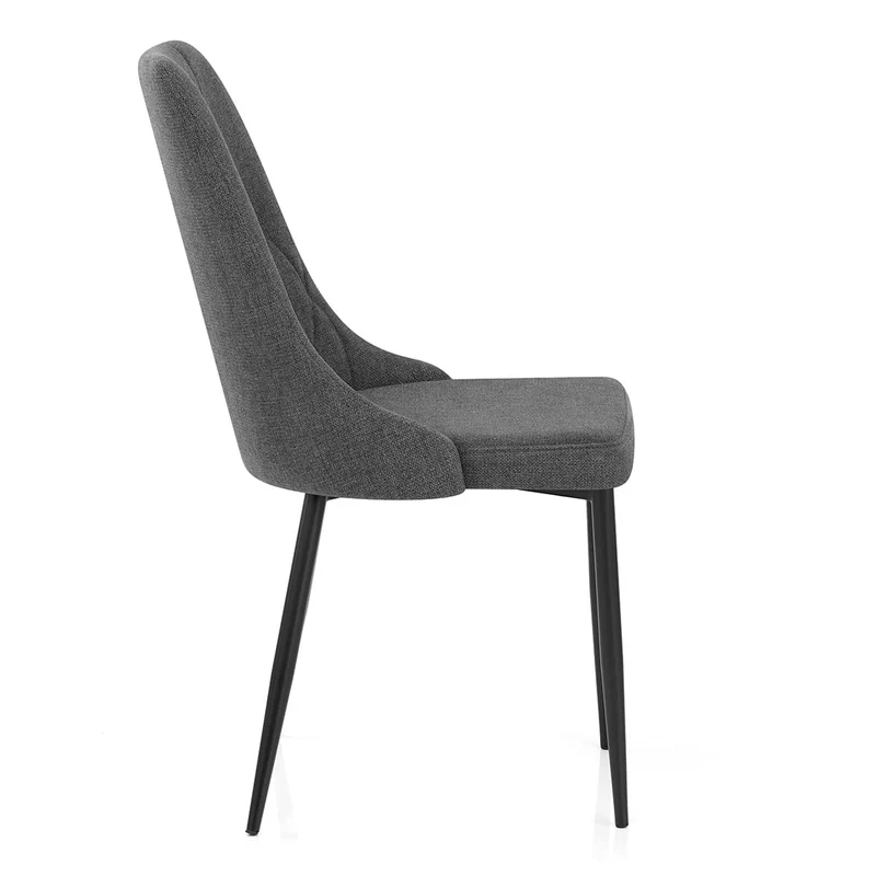Chaise Tissu - Phoebe Gris Foncé