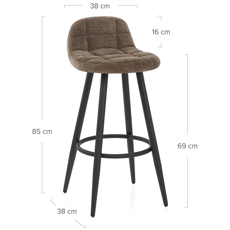 Tabouret Tissu - Solo Marron