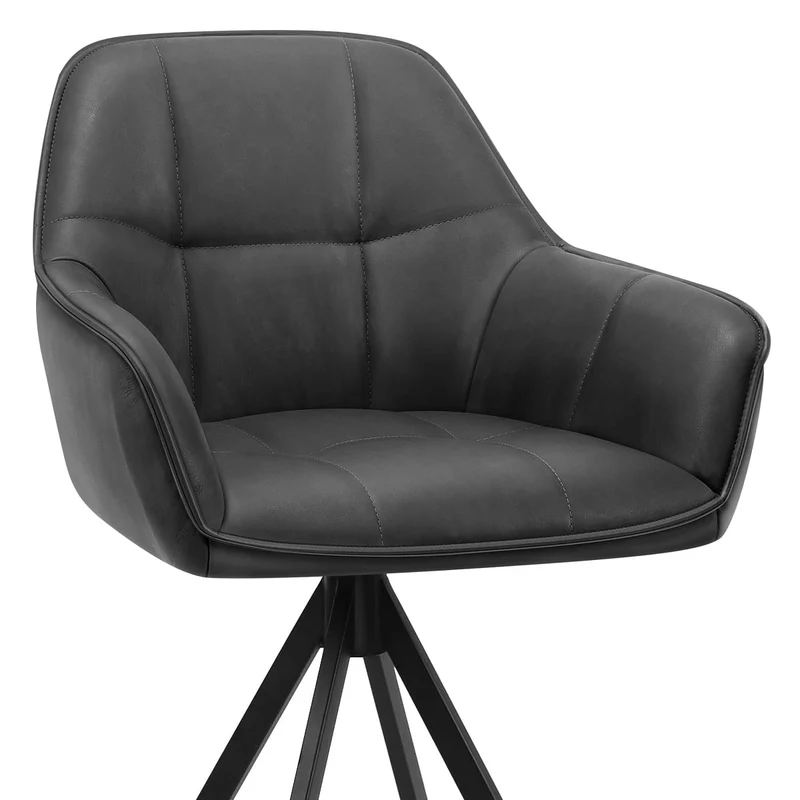 Tabouret Faux Cuir - Venice Gris Foncé