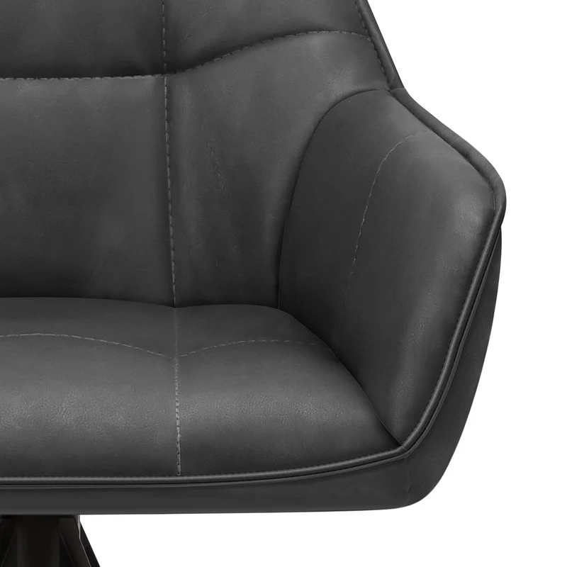Tabouret Faux Cuir - Venice Gris Foncé