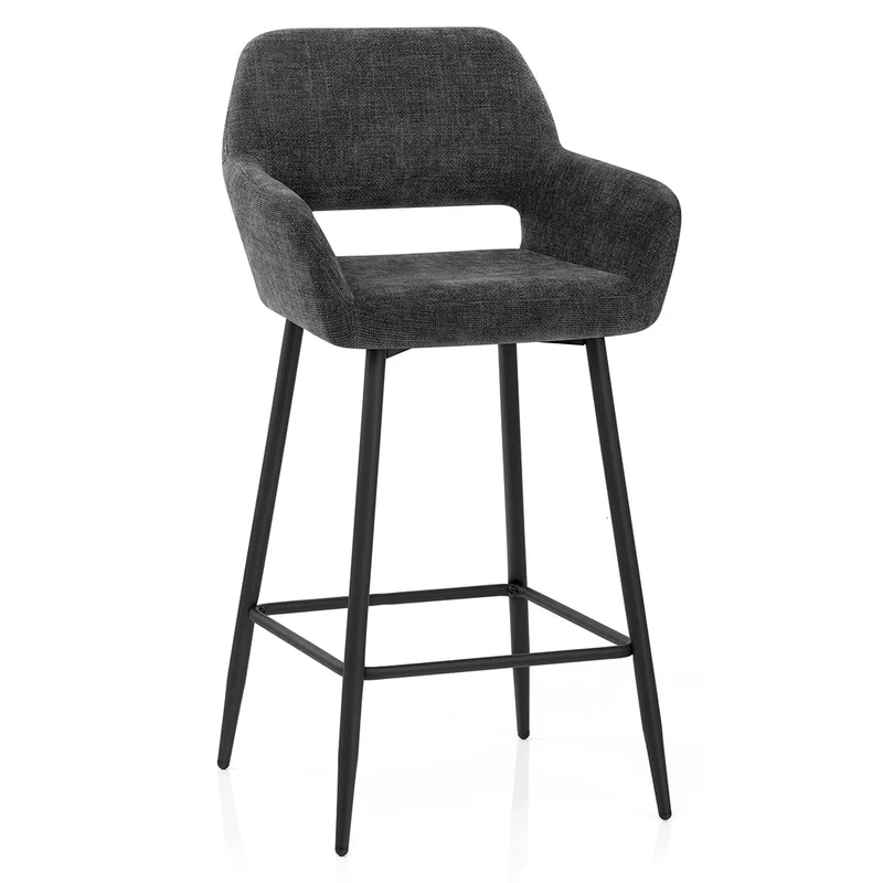 Tabouret Tissu - Raven Noir