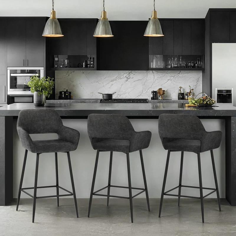 Tabouret Tissu - Raven Noir