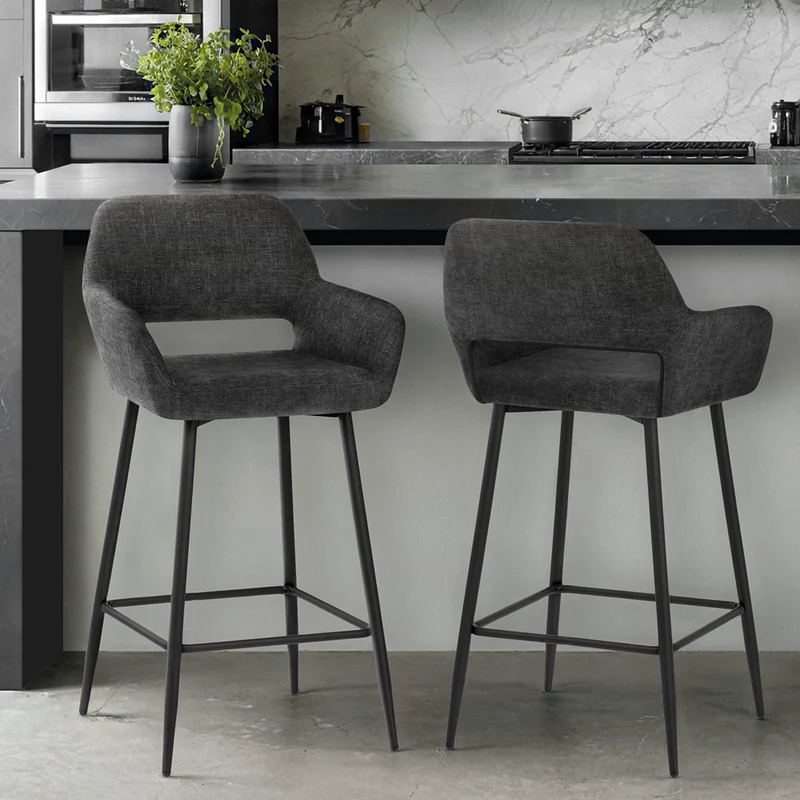 Tabouret Tissu - Raven Noir