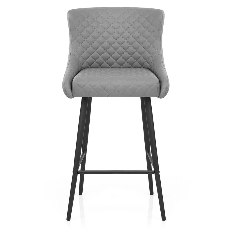 Tabouret de Bar Faux Cuir - Provence Gris