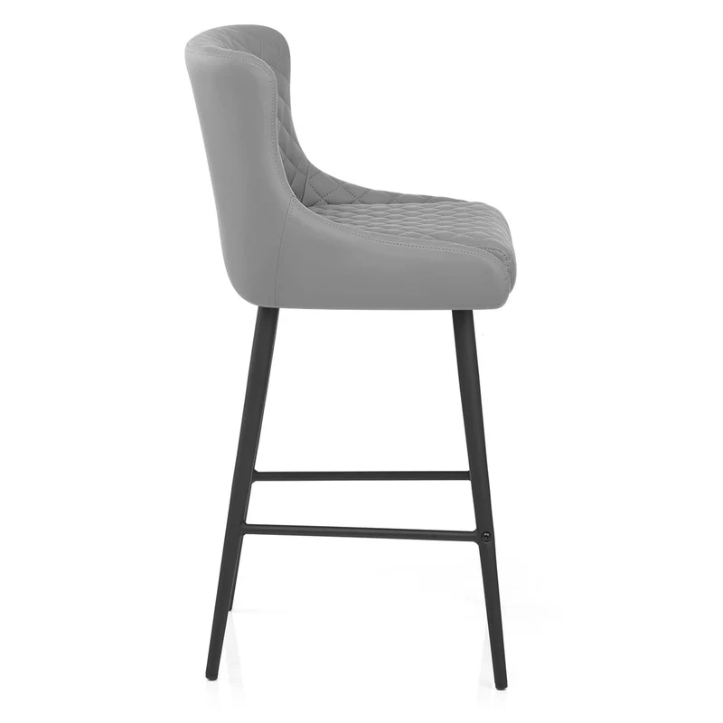 Tabouret de Bar Faux Cuir - Provence Gris