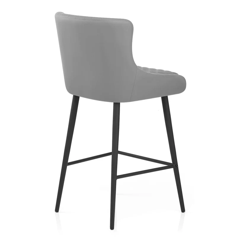 Tabouret de Bar Faux Cuir - Provence Gris