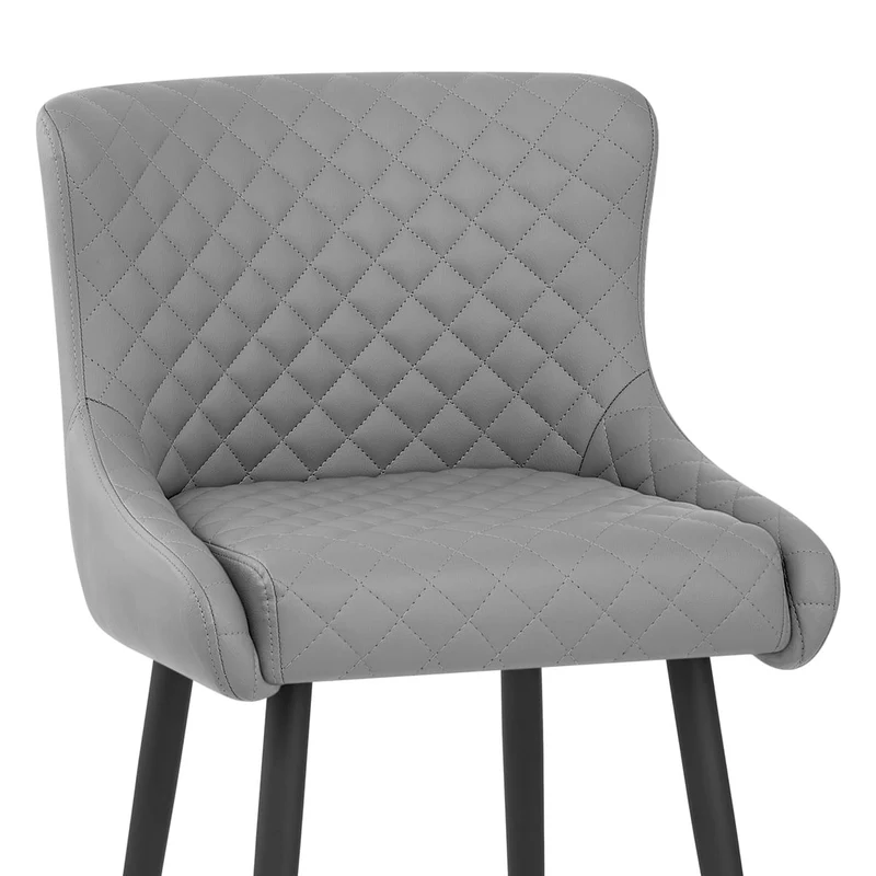Tabouret de Bar Faux Cuir - Provence Gris