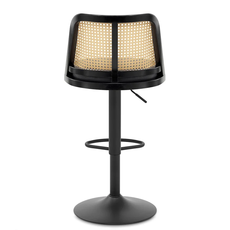 Tabouret de Bar Faux Cuir - Drew Noir