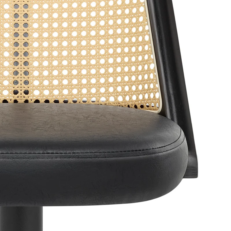 Tabouret de Bar Faux Cuir - Drew Noir