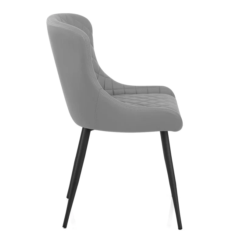 Chaise Métal Faux Cuir - Provence Gris
