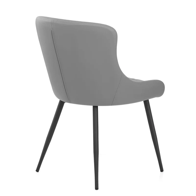 Chaise Métal Faux Cuir - Provence Gris