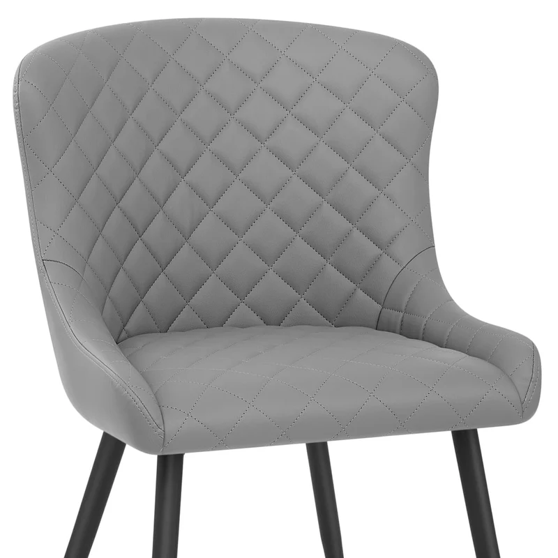 Chaise Métal Faux Cuir - Provence Gris