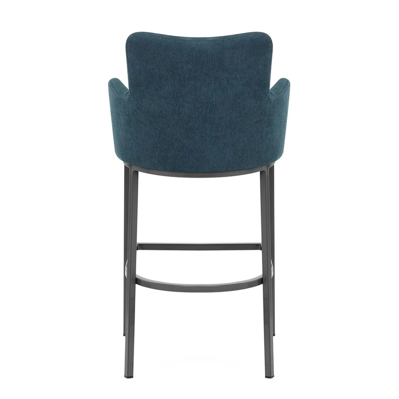 Tabouret de Bar Tissu - Porter Bleu