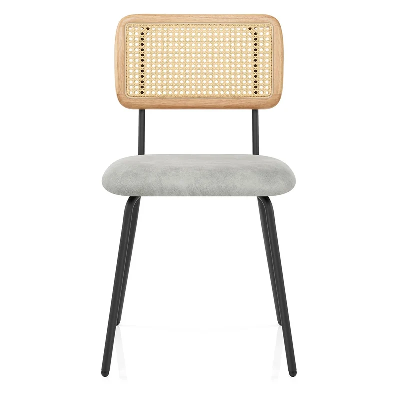 Chaise Faux Cuir - Cassis Gris