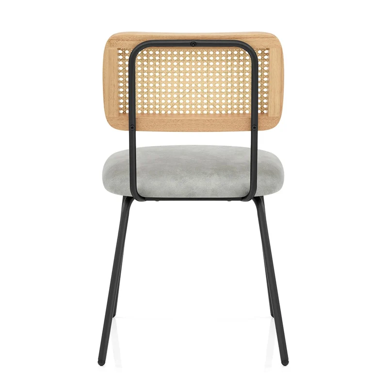 Chaise Faux Cuir - Cassis Gris