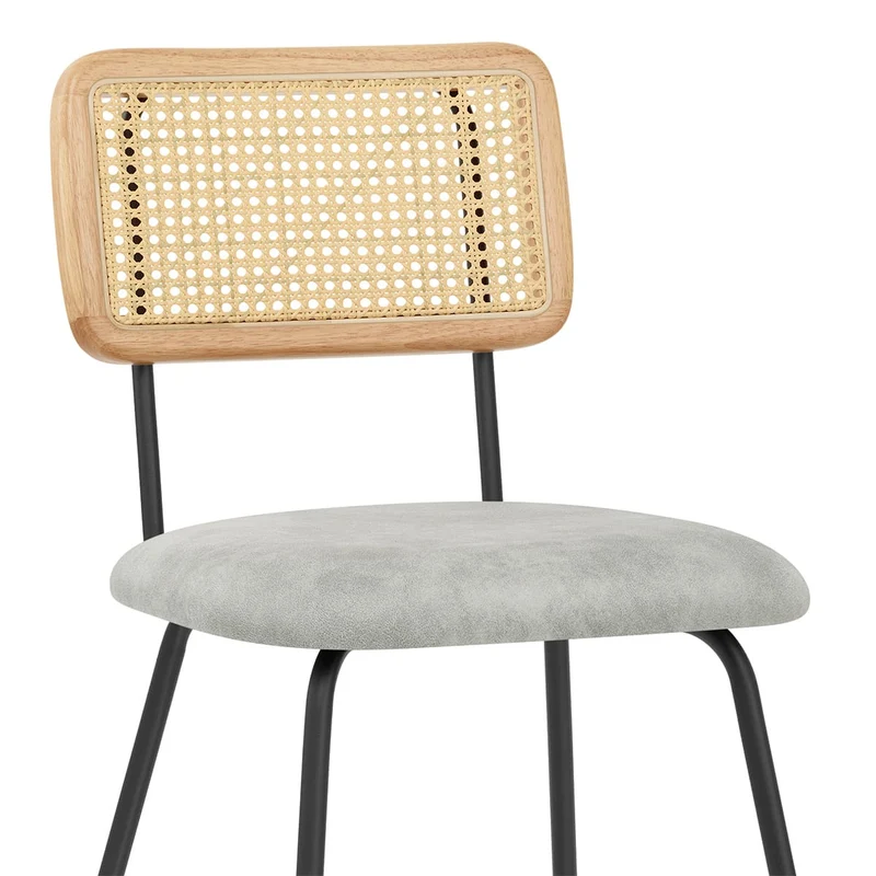 Chaise Faux Cuir - Cassis Gris