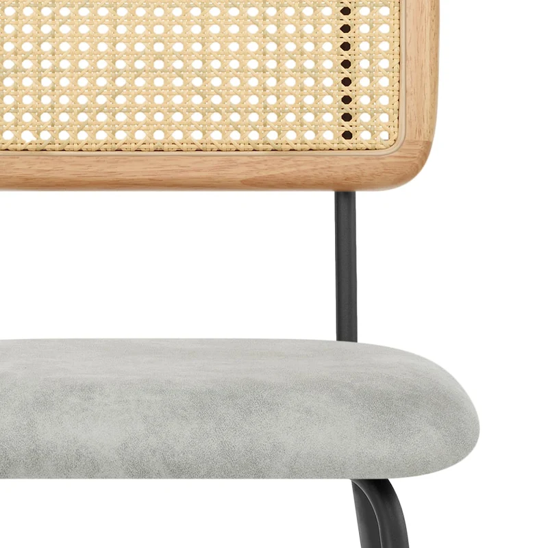 Chaise Faux Cuir - Cassis Gris