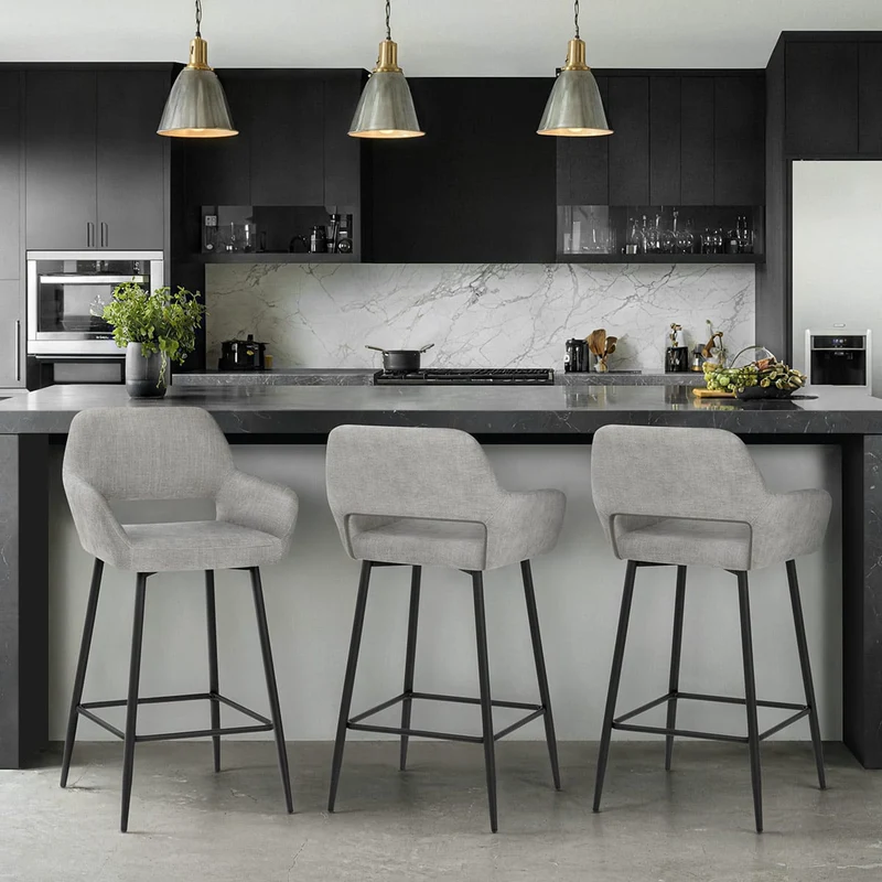 Tabouret Tissu - Raven Gris