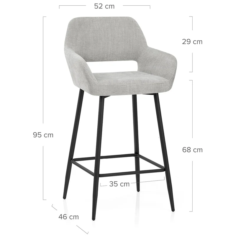 Tabouret Tissu - Raven Gris