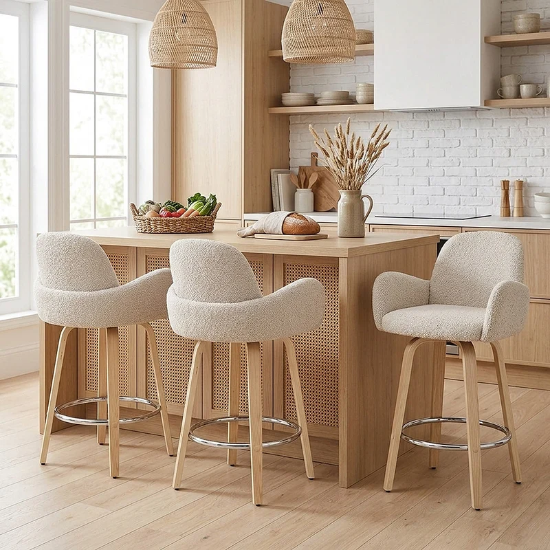 Tabouret de Bar Boucle - Romeo Crème